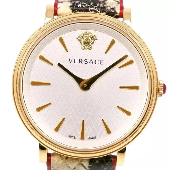 VERSACE LOVE Watches WhiteDial Stainless Steel/leather Quartz Analog displ... - Picture 1 of 12